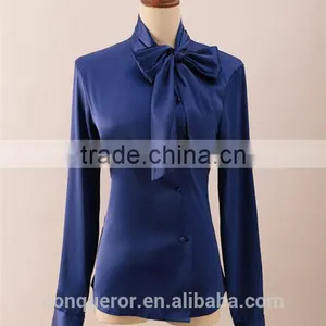 Made to Measurepurple Silk Cotton Blended Business and Casual Shirt for Office Women thumbnail-1