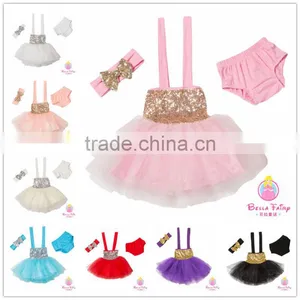 Wholesale Hot Fashion New Design Kids Sequin Tutu Dress Birthday Party Dress thumbnail-1