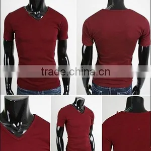 T- Shirt for Men, V-neck, Short Sleeve, 100% Cotton thumbnail-1