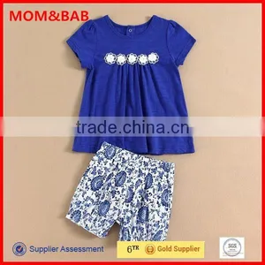 Fashion Girls Set 2015 Summer Wholesale Newest Mom and Bab 100% Cotton Baby Shorts thumbnail-1
