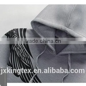Jiangxi Kingtex Hot Sale Combed Cotton French Terry Contrast Sleeve Top Jumper Knitting Hoodies Set With SGS Certification thumbnail-3