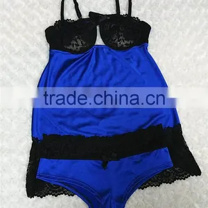 Lady and Girls Lingeries Bra Set Fancy Camisole Panty Set thumbnail-3