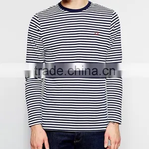 T-Shirt With Breton Stripe in Long Sleeves China Products thumbnail-4