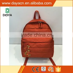 2017 Hot Sales Wholesales Custom Orange Backpack Bag School thumbnail-1