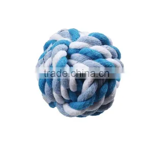 Cotton Pet Products Chew Molar Knot Toy Durable Ball Blue thumbnail-2
