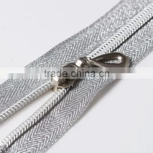 5# Open End Silver Teeth Nylon Zippers thumbnail-2