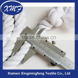 15mm White Polyester Cotton Cord Twisted , Braided Cotton Rope thumbnail-1