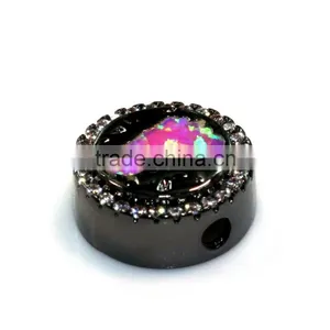 Latest Design Beads Necklace Rondelle cz Pave Beads thumbnail-5