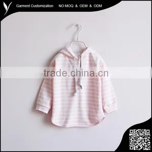 Children's Wear Long Sleeve Stripe Organic Cotton Pullover Hoodie thumbnail-1