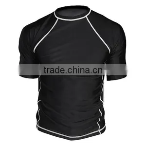 Men Black Rash Guard Shirt thumbnail-1
