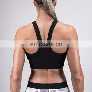 Custom Yoga Wear Wholesale Dry Fit Sport Bra Fitness Women Seamless Performance Gym Bra Street Grey thumbnail-6