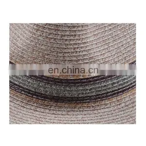 Unisex Summer Short Brim Natural Paper Panama Fedora Hats for Men & Women thumbnail-3