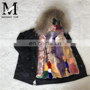 Hot Selling Kids Winter Fur Jackets With Fox Fur Lining and Collar thumbnail-5