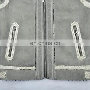 2015 Last Fashion Mens Handsome Lamb Motrocycle Pure Leather Jacket thumbnail-6
