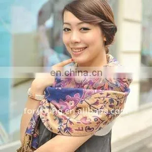 Jacquard Shawls India Design Indian Scarves thumbnail-1
