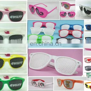 Promotional Cheap Sunglasses With Customized Logo Printed on Pinhole Lens thumbnail-1