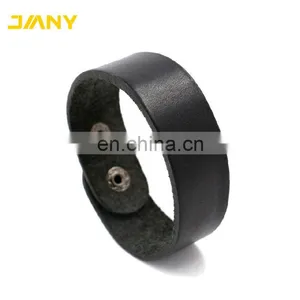 Newest Different Kinds Size Blank Wide Leather Bracelet thumbnail-6