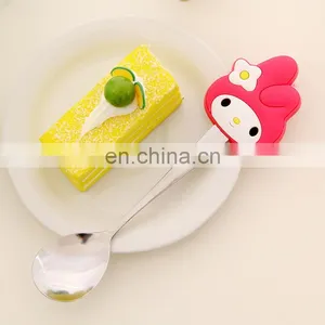 Creative Silicone Coffee Stainless Steel Spoon With Lovely Smile Shape thumbnail-2