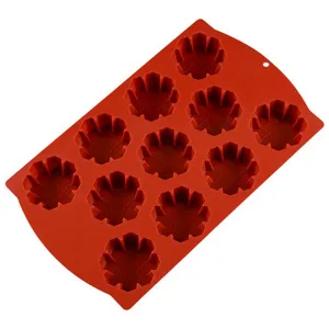 Free Sample Food Grade Heat Resistant Nontoxic Silicone Cake Mold Baking Mousse Pudding Mold Tool 11holes Flower Shape thumbnail-5