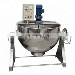 Full Stainless Steel Jacketed Industrial Cooking Kettle/Industrial Steam Pressure Kettle/Jacketed Cooker thumbnail-1