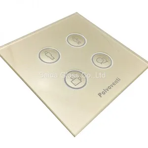 Customised Float Glass Concave Push Button Toughened Glass for Smart Switch thumbnail-3