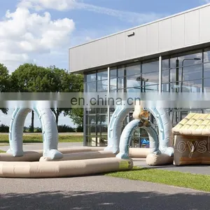 Western Theme Inflatable Barrier Go Karts Racing Game Outdoor Inflatable Speedway Race Track thumbnail-2