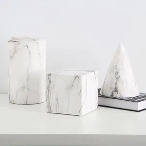 White Geometric Ornaments Drinks Cabinet House Home Hotel Decoration Ceramic Art Handicraft thumbnail-1