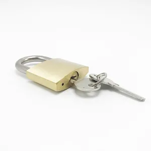 Waterproof Good Quality Safety Cheap Hot Sale 50mm Thin Type Brass Padlock thumbnail-1