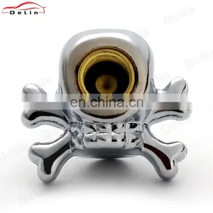 Red Eye Skull Model Air Valve Caps Plastic ABS Material Universal for Cars Truck Bike and Motorcycle thumbnail-3