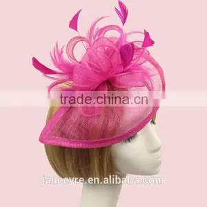 2015 New Style Wedding Paty Sinamay Feather Fascinator Hat thumbnail-2