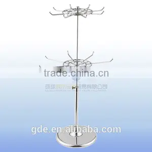 Wholesale Hot Sale Metal Chrome 2 Layers Display Hanging Rack thumbnail-1