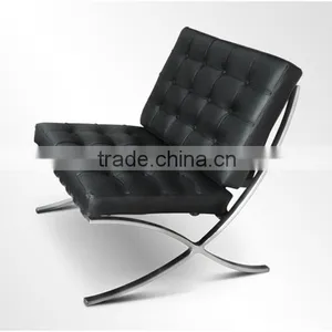 White Colour Modern Style Leather Barcelona Chair thumbnail-5