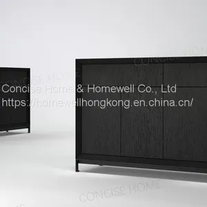 Concise Home Fty Direct Sale DH1501 Modern 2 Drawer 4door Cabinet Buffet Sideboard thumbnail-1
