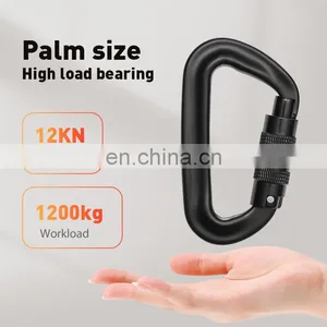 JRSGS Customized Small Keychain Carabiner Snap Lock Hook Tool Aluminum D Shape Rock Climbing Carabiner Clip S7802 thumbnail-4