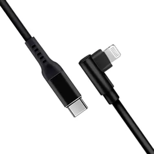USB-C to Lightning Cable Right Angle 90 Degree Power Delivery Fast Charging Cable for IPhone SE 11 Pro Max X XS XR XS Max thumbnail-1