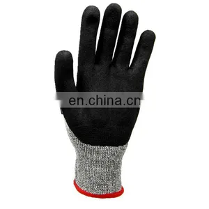 Nitrile Dipped Industrial Impact Cut Resistant Level 5 Oil Field Construction Hand Work Safety Gloves thumbnail-3