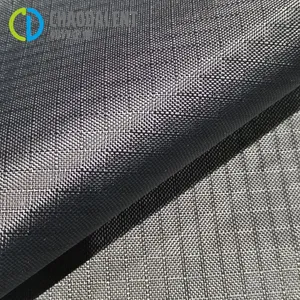 Eco-friendly 210D 100%RPET Recycled Polyester PU Coated Five-pointed Grid Oxford Fabric for Bag Luggage Tent thumbnail-2