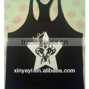 High Quality Gym Singlets Mens Clothes/singlet Garments Factory/custom T-back Singlet Designer Clothing Manufacturers in China thumbnail-1