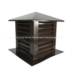 Aluminum Alloy Louver Chimney Caps for Roofs, Metal Ventilation Caps, and Building Exhaust Air Caps thumbnail-5