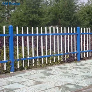 Customized Powder Coated Black Metal Fence Professional Zinc High Quality Steel Security Fences thumbnail-4