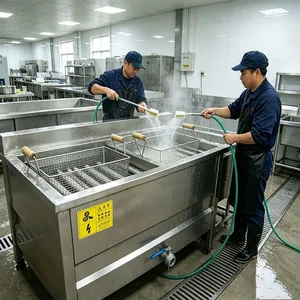 Professional KI-055 Vegetable Blanching Machine 200kg/h High Efficiency Gas Heated Potato Blancher for Snack Food Factory thumbnail-4