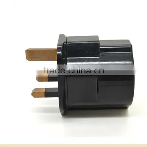 Super PC CE ROHS Approved White Earthed Schuko Euro to UK 3 Pin Mains 13A Fused Plug Travel Adaptor Socket thumbnail-4
