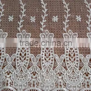 2016 Embroidery Fabric Polyester Full Lace Milk Silk Water Soluble Lace Fabric For Garment Accessory thumbnail-2
