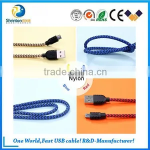 Super Speed Colorful Nylon Braided Remax Micro Usb Cable for Iphone and Samsung thumbnail-6
