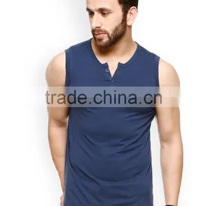 Sleevesless Henley Tshirts thumbnail-3
