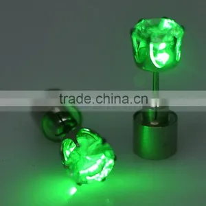 Multicolor Bright Stylish LED Earrings Glowing Diamond Crown Ear Drop Pendant Stud thumbnail-5