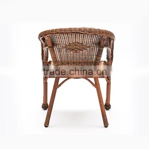 Outdoor Leisure Balcony Metal Coffee Table Rattan Dining Chair Rattan Cane Furniture thumbnail-5