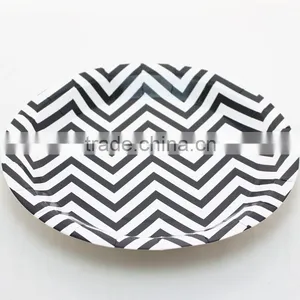 Birthday Products Supplies 7 Inch Mix Pattern Round Paper Plates thumbnail-3