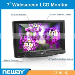 7 Inch Lcd Monitor Tft Vga 12v Touch Monitor Hdmi Input thumbnail-2