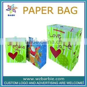 2014 Factory Direct Sale Cheapest Love Peace Joy Gift Christmas Shopping Bags thumbnail-1